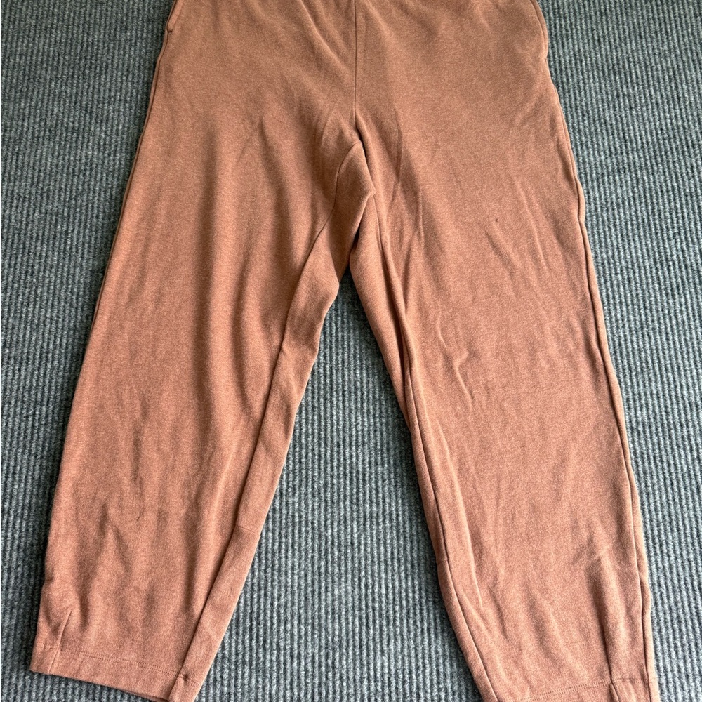 Pure J Jill Organic Cotton Brown Pull On Pants Size Medium